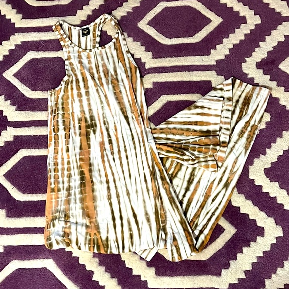 Bodycon boho Shibori tie-dye maxi with slit - Picture 3 of 10